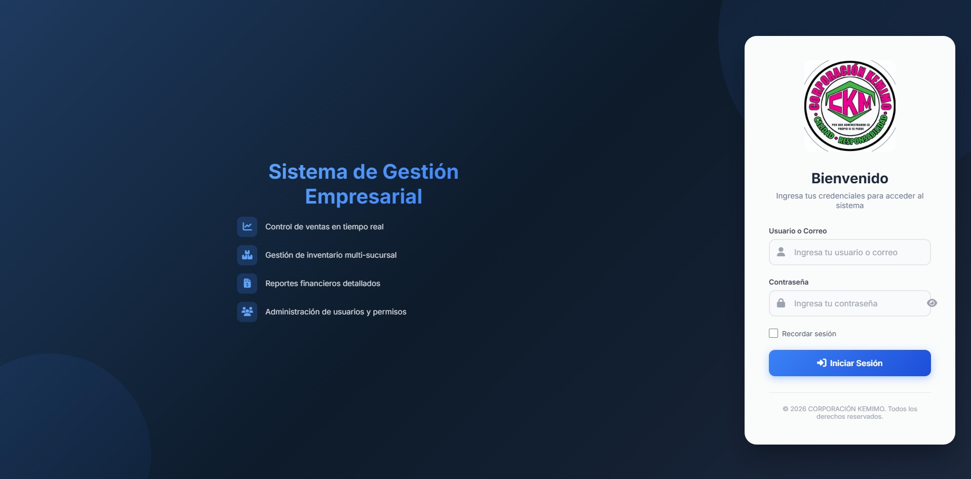 Sistema de Gestión comercial